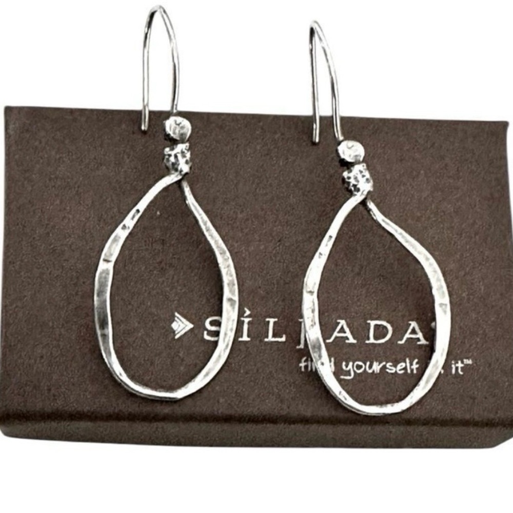 Silpada Hammered Sterling Silver Lasso Earrings. Fresh Twist on a Classic Look!